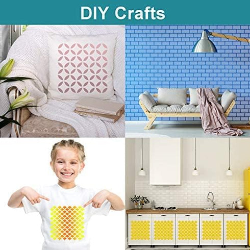 12 Sets Geometric Honeycomb Stencils Painting Art Templates Stencils for Scrapbooking Drawing Tracing DIY Furniture Wall Floor Decor (6 x 6 Inch)...