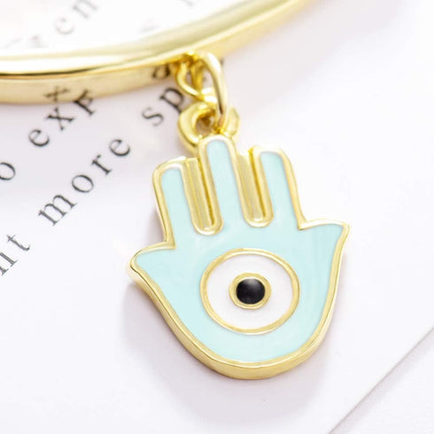 MANVEN Hamsa Evil Eye Stroller Pin Lucky Protection Clothes Brooch Diaper Bag Pin Birthday Gift...