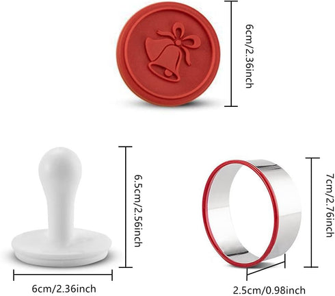 6PCS Silicone Cookie Stamp Press Cookie Cutter Biscuit for DIY Christmas Christmas and Daily Baking...