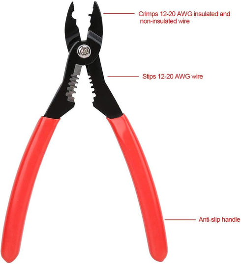 Wire Stripper, 4 in 1 Multi Purpose 12-20 AWG Electricians Pliers Wire Splicer Cable Stripper, Professional Electrical Cable Stripping Crimping To...