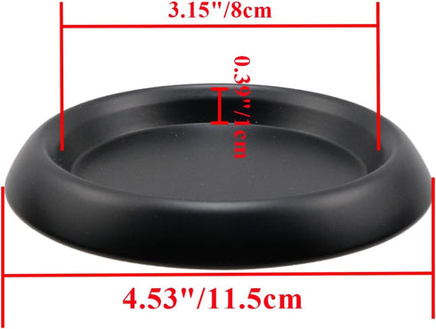 2 Pcs Candle Holder Iron Pillar Candle Stand 4.53 inches D x 0.59 inches H Candler Plate Black Candlestick Holders for Wax Candles,Wedding,Home De...