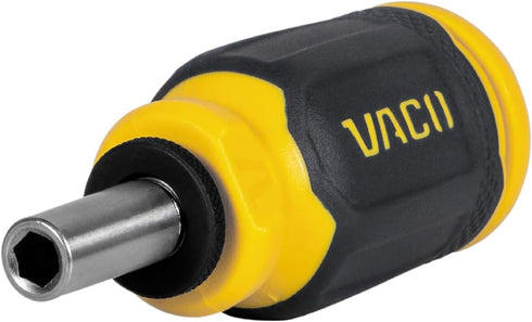VACO VAC1080 Multi-Bit Stubby Screwdriver, Impact Driver, 8-in-1 Adjustable Magnetic Tool with Phillips, Slotted, and Square Bits...