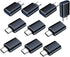 MINCHEN Type C Male to USB3.0 Female Adapter 10 Pack, USB Female to USB C Male Converter, USB Type C Connector Charge & Data Sync for Laptop Car C...