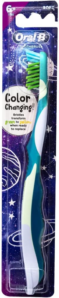 Oral-B Pro-Health Junior CrossAction Galaxy Toothbrush, Ages 6+, Soft - Pack of 6...
