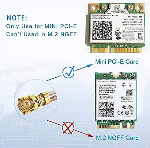 Bingfu Dual Band Wifi Antenna 2.4GHz 5GHz 5.8GHz 3dBi MIMO RP-SMA Male (2-Pack) + 2 x 12 inch u.fl to Rp-sma Cable for WiFi Router Wireless Mini P...
