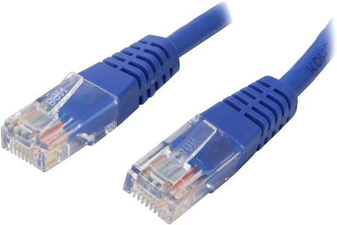 1 Ft Blue Molded Cat 5e Utp Patch Cable - 1 X Rj-45 Male - 1 X Rj-45 Male - 1ft - Blue...