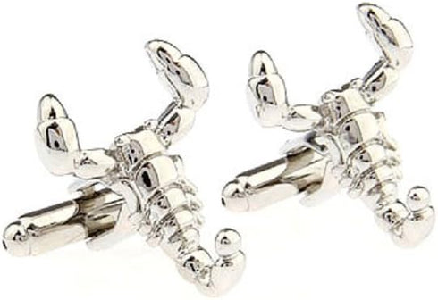 Scorpion Pair Cufflinks in a Presentation Gift Box & Polishing Cloth...