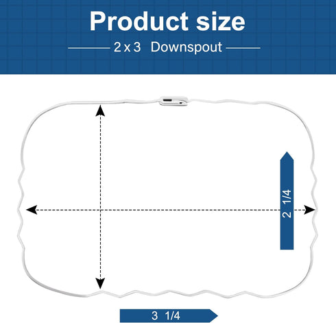 Downspout Gutter Elbows 2x3-90 Degree,?Style B“Side Elbows”?(90 Degree, 2x3, Low Gloss White) 2x3 Gutter Elbow, Downspout Elbow, 90 Gutter Elbow?R...