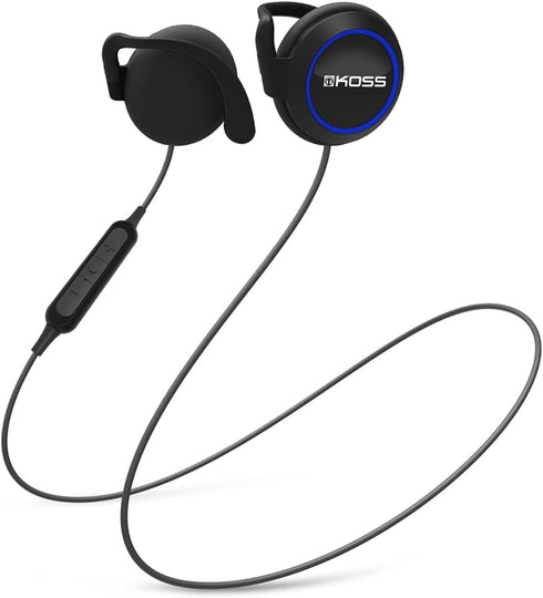 Koss BT221i Wireless Bluetooth Ear Clips, In-Line Microphone, Volume Control and Touch Remote, Sweat Resistant, Black...