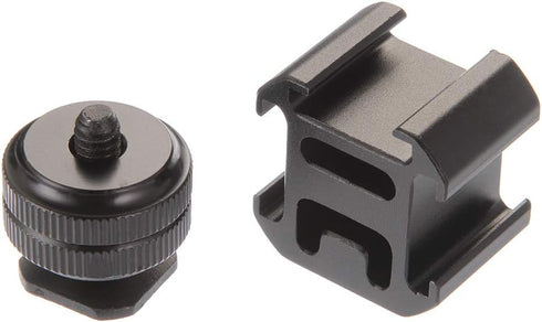 FocusFoto Aluminium Triple Head Cold Hot Shoe Mount Adapter for Lights, LED Monitors, Microphones, Audio Recorder & Studio Flash Bracket Video Cam...