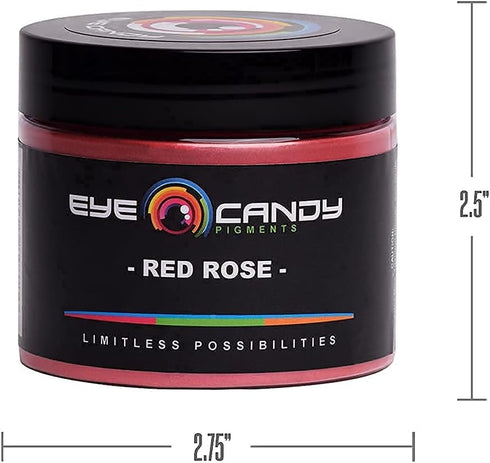 Eye Candy Pigments Premium Red Mica Powder - Red Rose (50gr) - for Epoxy, Resin, Soap, Paint, Woodworking, Acrylic Pouring, Bath Bombs, Fishing Lu...