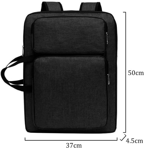 8K Art Portfolio Carry Bag Waterproof Artist Portfolio Case Portable Artist Tote Bag Adjustable Art Supplies Storage Bag Canvas Carrying Case with...