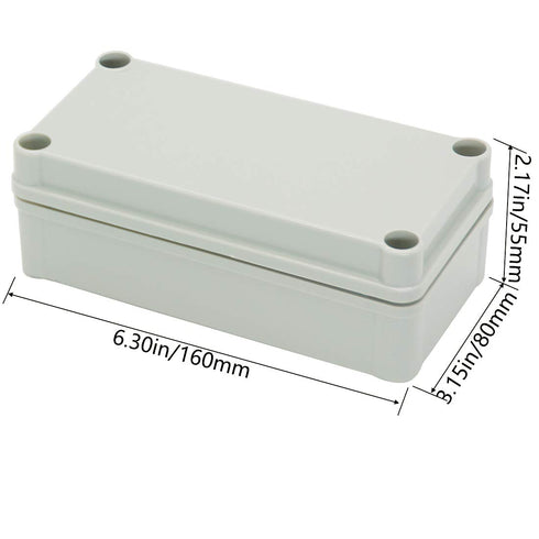 Zulkit Junction Box ABS Plastic Dustproof Waterproof IP67 Junction Boxes Universal Electrical Project Enclosure DIY Electronic Project Box Grey 6....