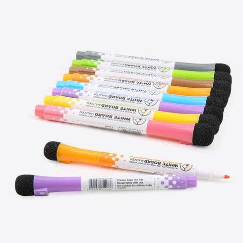 Yellow Magnetic Whiteboard Pen Writing Drawing Erasable Board Marker Office Supplies Erasable Whiteboard Pen Dry Erase and Wet Erase Markers...