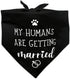 My Humans are Getting Married Dog Bandana, Wedding Dog Bandana, Dog Engagement Announcement, Wedding Photo Prop, Pet Scarf, Pet Accessories (Black...