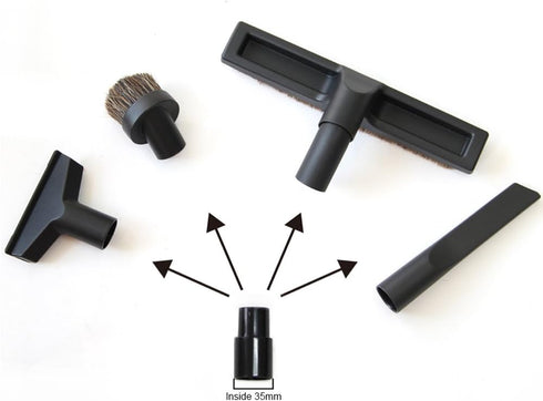 EZ SPARES 5PCS 1 1/4 inch Universal Replacement 32mm&35mm Vacuum Cleaner Accessories Horsehair Brush Kit Floor brush Tools...