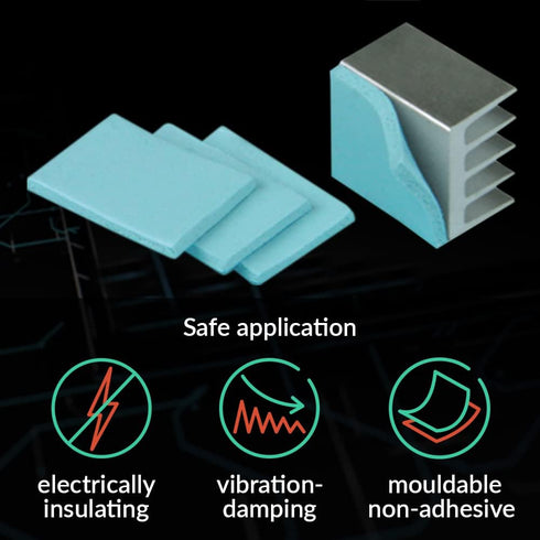 ARCTIC TP-2 (APT2560): Economic Thermal Pad, 120 x 20 x 0.5 mm (1 Piece) - Thermal pad, Excellent heat conduction, Low hardness, Ideal gap filler,...