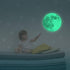 Glow in The Dark Moon Wall Decals 30cm Luminous Art Sticker at Night, Removable Adhesive Wall Decal for Kids Boy and Girl Bedroom...
