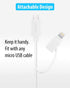 HomeSpot iPhone Charger, Micro USB to 8 pin Lightning Adapter Converter with Tether Keeper Sleeve, Apple MFi Certified for iPhone 7 Plus 6s Plus 6...