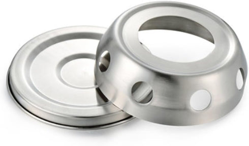 Round Base Stainless Steel Teapot Holder, Candle Heating Device Teapot Warmer Rack, Heater Heating Stove Rack...