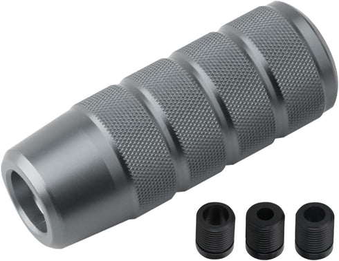 95mm/3.74" Car Shifter Knob, Aluminum Weighted Automotive Gear Shift Manual knobs Lever with 3 Threaded Adapters M8 M10 M12 x 1.25, Universal for ...