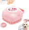 Dropshipping Soft Safe Silicone Pet Bathroom Massage Cleaning Grooming Tools Dog Cat Bath Brush with Shampoo Box (Pink), Small...