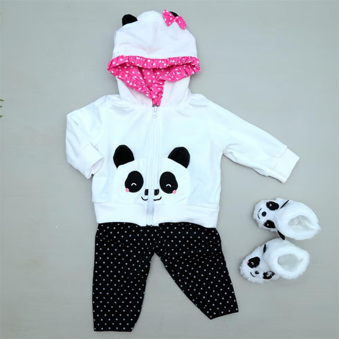Reborn Baby Dolls Clothes 20 inch Outfit Accessories for 17-22 Inch Newborn Baby Doll Girl?Panda 4pcs Set ?...