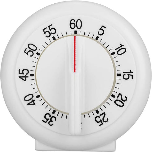 60 Minutes Round Shape Timer, Mechanical Counter Alarm Clock Manual Cooking Ring Timers Home Egg Baking Steaming Convenient Cute Visual Vintage Co...