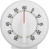60 Minutes Round Shape Timer, Mechanical Counter Alarm Clock Manual Cooking Ring Timers Home Egg Baking Steaming Convenient Cute Visual Vintage Co...