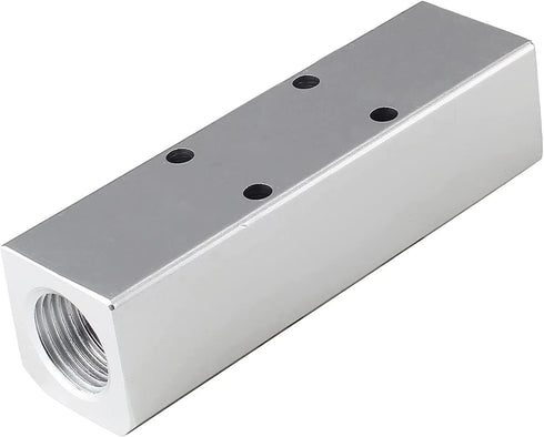 3 Way Pneumatic Manifold Air Distribution Block, Compressed Air Manifold Pneumatic Block, Air Coupler Fast Connector for Pneumatic Air Compressor...