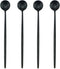 4-Piece 18/10 Stainless Steel Luxury Mirror Polished Black Colorful Long Handle Spoon Coffee Milk Spoon Stirring Spoon Silverware Flatware Cutlery...