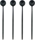 4-Piece 18/10 Stainless Steel Luxury Mirror Polished Black Colorful Long Handle Spoon Coffee Milk Spoon Stirring Spoon Silverware Flatware Cutlery...