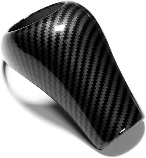 1 Piece Carbon Fiber Car Gear Shift Knob Cover Sticker Interior Trim for Mercedes Benz W204 W212 A G E C Class CLS Accessories (Black)...
