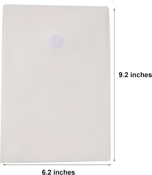 6’’ x 9’’ Vertical Clear Plastic Envelopes Receipt Stickers File Storage 20 Pack Hook Loop Closure...