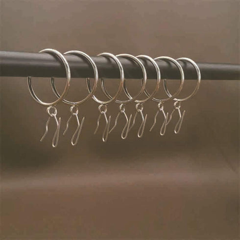 E-outstanding 50 Sets White Plastic Traverse Rod Slides Rail Glider and Metal Curtain Hooks Window Curtain Accessories...