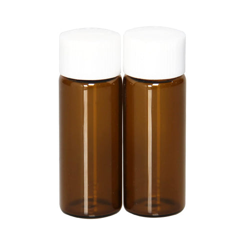 8 Pcs 20ml Glass Vials with Screw Caps, 4 Colors Caps, Amber Glass Vials, Leak-Proof Glass Bottle...