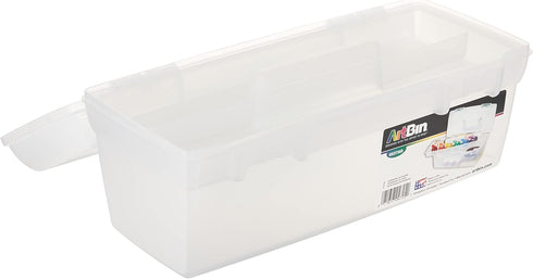 ArtBin 6937AG Essentials Lift-Out Tray Box, Portable Art & Craft Organizer with Handle and Tray, Clear/Aqua...