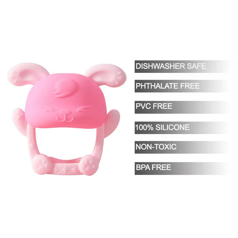 PandaEar Baby Teether and Mitten 2 Pack, Baby Chew Toys for Sucking Needs, Pain Relief, Protection Glove, Stimulating Teether, Hand Pacifier for B...