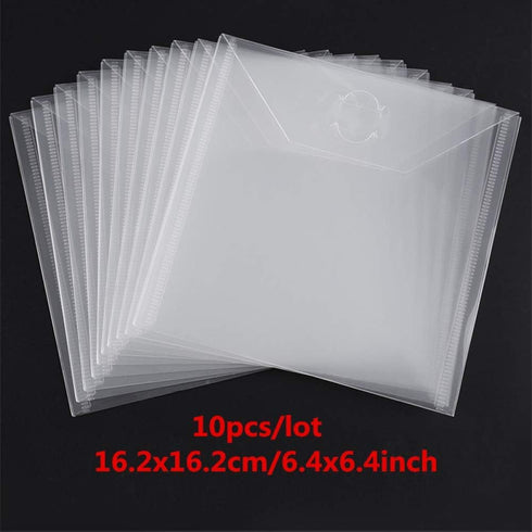 10PCS Large Stamp & Dies Storage Pockets Transparent Plastic Seal Bags Storage Case for Cutting Dies Stencil Background Card Paper Album Stamp Cra...