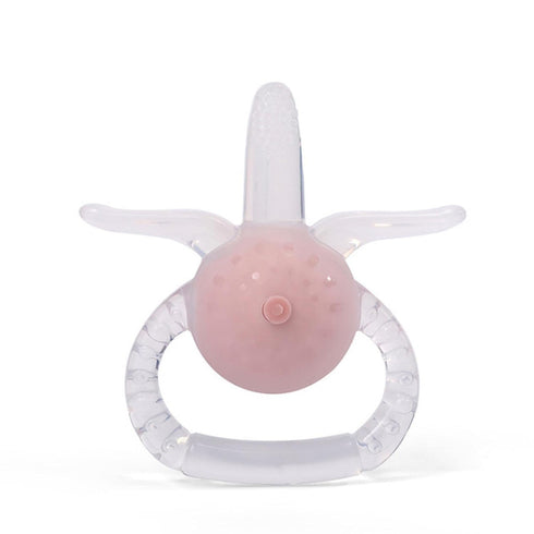 Baby Teething Toys, Food Grade Silicone Rattle Teether with Toothbrush for Babies 3+ Month, Soft Freezable Chew Toy, Easy to Grasp Handle - Dishwa...