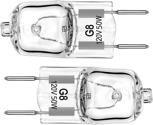 2 Pack 120V 50W Light Bulb Halogen Light Bulb Lamp for GE Microwave Oven, Night Light/Stove Light/Surface Light Bulb, Replaces WB08X10057, WB08X10...