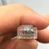 PETECHTOOL RJ45 CAT6A CAT6 Pass Through Connectors 23 AWG Cables 50-Pack - End Bold Ethernet 8P8C Gold Plated Modular Plug for Unshielded Twisted ...