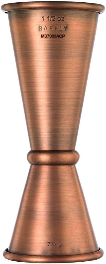 Barfly M37003ACP Japanese Style Jigger, 1 oz x 1-1/2 oz, Antique Copper...
