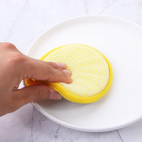 10Pcs Cleaning Sponge Double Sides Pan Pot Dish Clean Sponge Practical Pan Cleaning Kitchen Scrubber Household Cleaning Tools...
