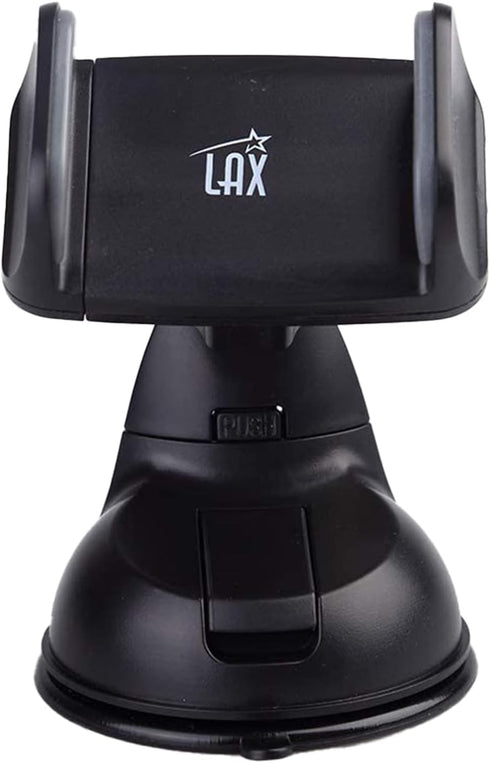 LAX Gadgets Premium Phone Car Mount - Strong Suction Cup Movable Jaws- Car Mount with Powerful Suction Cup for Windshield or Dashboard for All Sma...