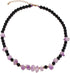 Spiritual Obsidian/Raw Amethyst Choker Necklaces for Women Adjustable Handmade Crystals and Stones Beaded Necklace...