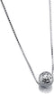 Women 925 Sterling Silver Necklace - Pattern Hollow Ball Pendant Choker- Charm Box Chain 17" - Italian Silver Fine Jewelry Gift...