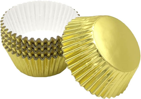 Standard Gold Foil Cupcake Liners Muffin Baking Cups for Party and More, 100-Count...