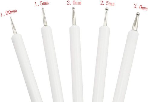 Batino 6-Piece Different Sizes of Double-Ended Tracking and Spotting Tool Set Pen Tracing Dotting Tool Stylus for Pottery Clay Craft, Embossing Ar...