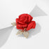 Rose Brooch Pins Rhinestone Lapel Red Flowers Brooches for Women Girls Fashion Jewelry Gift...